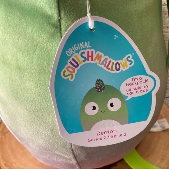 Squishmallows Series 2 NWT 12" Denton the Chameleon Plush Doll Soft Backpack New - Picture 8 of 9